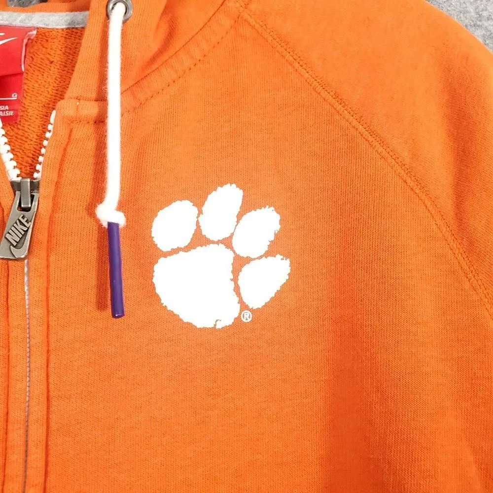 Clemson Tigers Orange Nike Jacket Men Lightweight Full Zip Size Large NCAA Sport